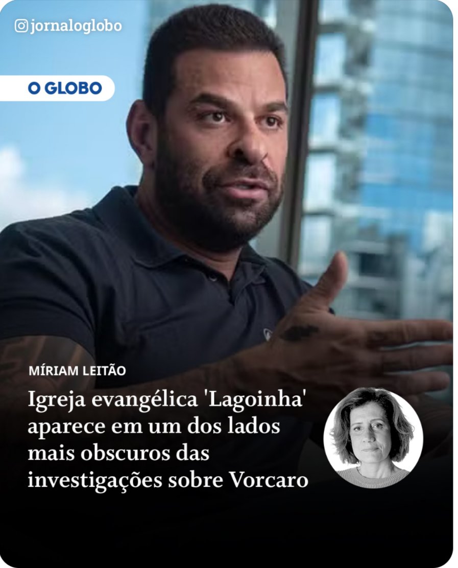 Ainda temos jornalismo no Globo graças à Miriam Leitão que fez questão de trazer à tona o principal doador pessoa física das campanhas de bolsonaro e Tarcísio