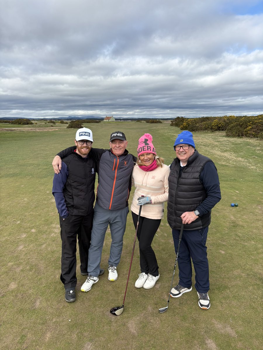 ARichardsonPro's tweet photo. Day 2 @TheHomeofGolf Trip
#EdenCourse today playing Betterball Stableford
Group 1 - Jonny Longley, Chris Taylor @VRichardson05 & George Trotter
#StAndrews #Scotland #Trips #Golf https://t.co/rwKpwUXI8X