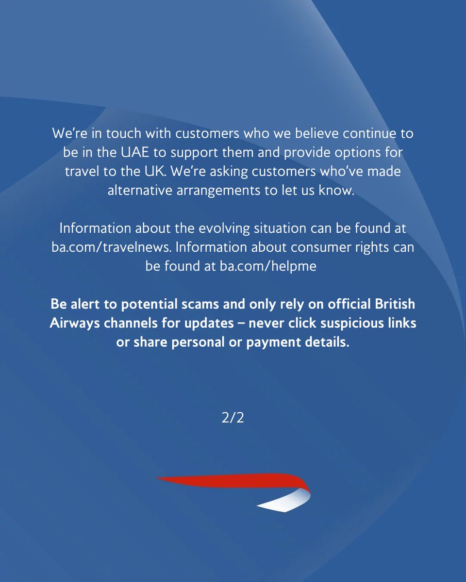 British Airways tweet media