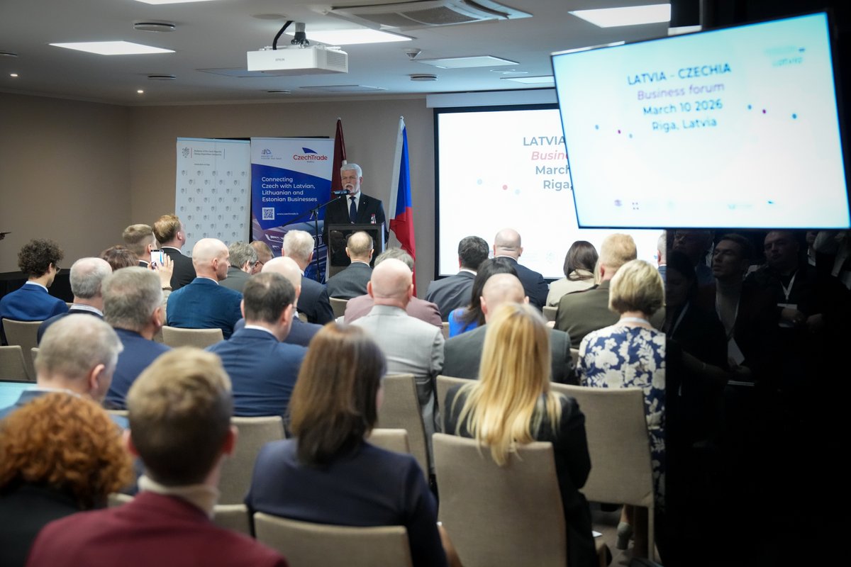 10. martā Valsts prezidents <a href="/edgarsrinkevics/">Edgars Rinkēvičs</a> un Čehijas prezidents <a href="/prezidentpavel/">Petr Pavel</a> kopīgi atklāja Latvijas-Čehijas biznesa forumu.

FOTO: flic.kr/s/aHBqjCMBQa