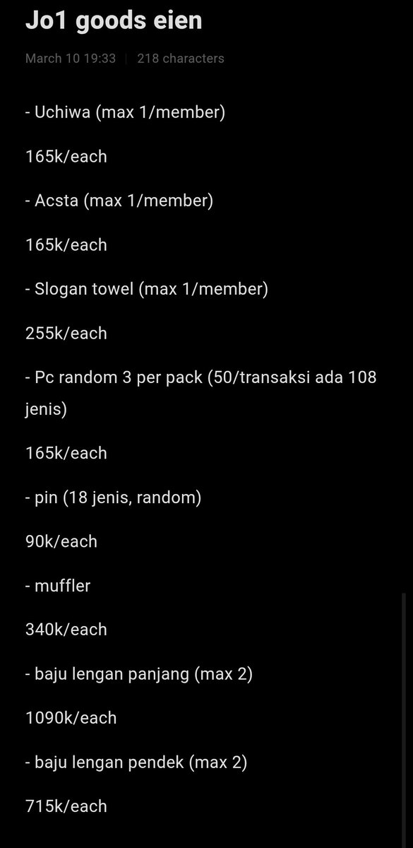 byfeli's tweet photo. 🤍 PO GOODS JO1DERSHOW 2026 EIEN 🤍

SISTEM WAITING LIST FIRST COME FIRST SERVE
CANCEL ❌ OPER SLOT ✅

Last order 12 Maret 2026, 23.59 WIB

Pengiriman ke WH Jepang 3 April 2026
EST sampai di INA Mei - Juni 2026 (cont) https://t.co/ETM4SnPsI6