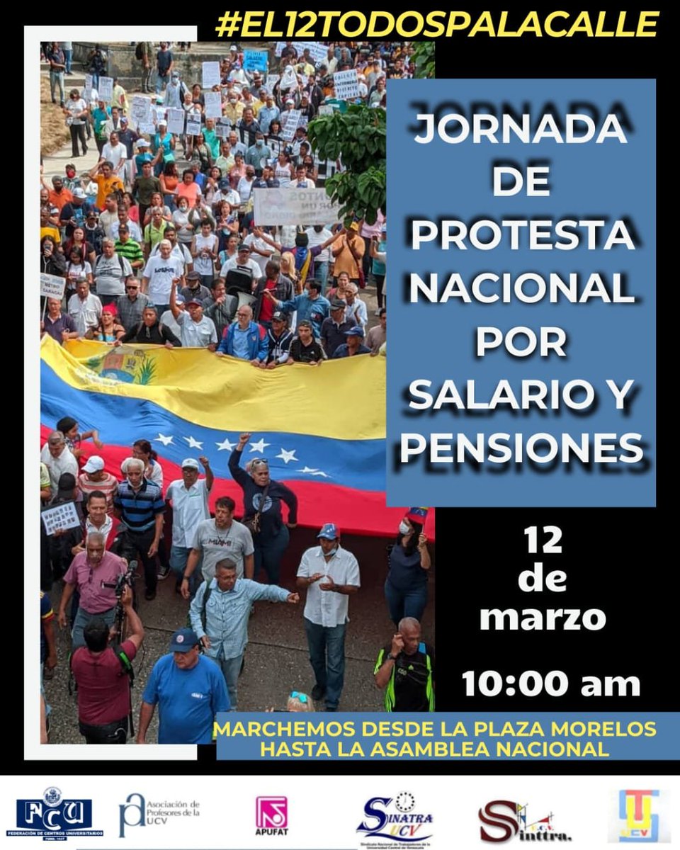 _Provea's tweet photo. El próximo 15 de marzo se cumplen 4 años sin aumento salarial desde que el último incremento fue decretado por el Ejecutivo Nacional en 2022.

Por ello, gremios y sindicatos marcharán este jueves 12 exigiendo aumento de salarios y respeto a las conquistas laborales https://t.co/ErOCgUoyPn