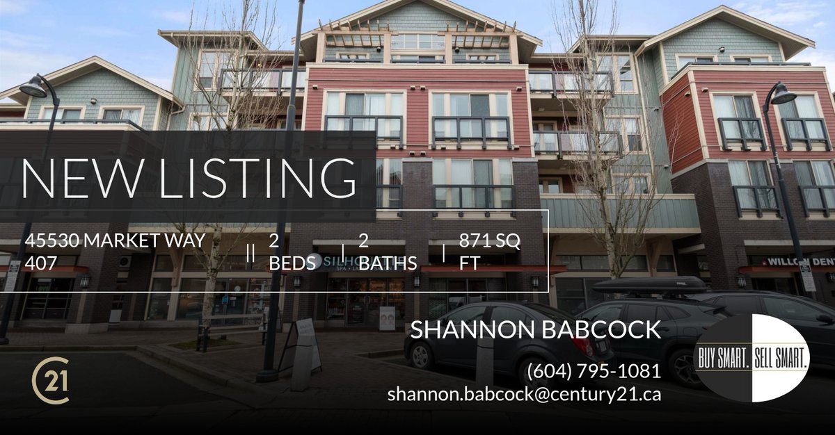 ShannonBSells's tweet photo. 📍 New Listing 📍 Take a look at this fantastic new property that just hit the market located at 45530 Market Way 407 in Chilliwack. Reach out here or at (604) 795-1081 for more information

Shannon Babcock PREC*
Committed to Your ... https://t.co/CeaTHBgmtk https://t.co/ASXW2DuuCR