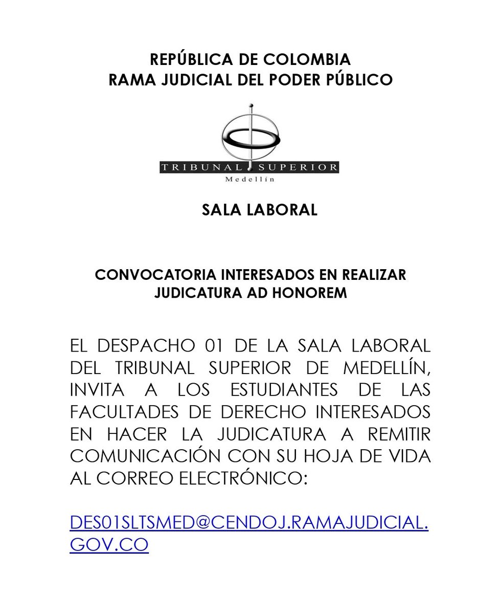 Tribunal Superior de Medellín tweet media