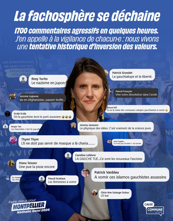 🚨 Le post où je demande la dissolution de Némésis est la cible d’un raid massif. Insultes, attaques personnelles, propos discriminants... Ce harcèlement vise à faire passer les antiracistes &amp; féministes pour les agresseurs. Nous refusons l'inversion des valeurs: stop à la haine!