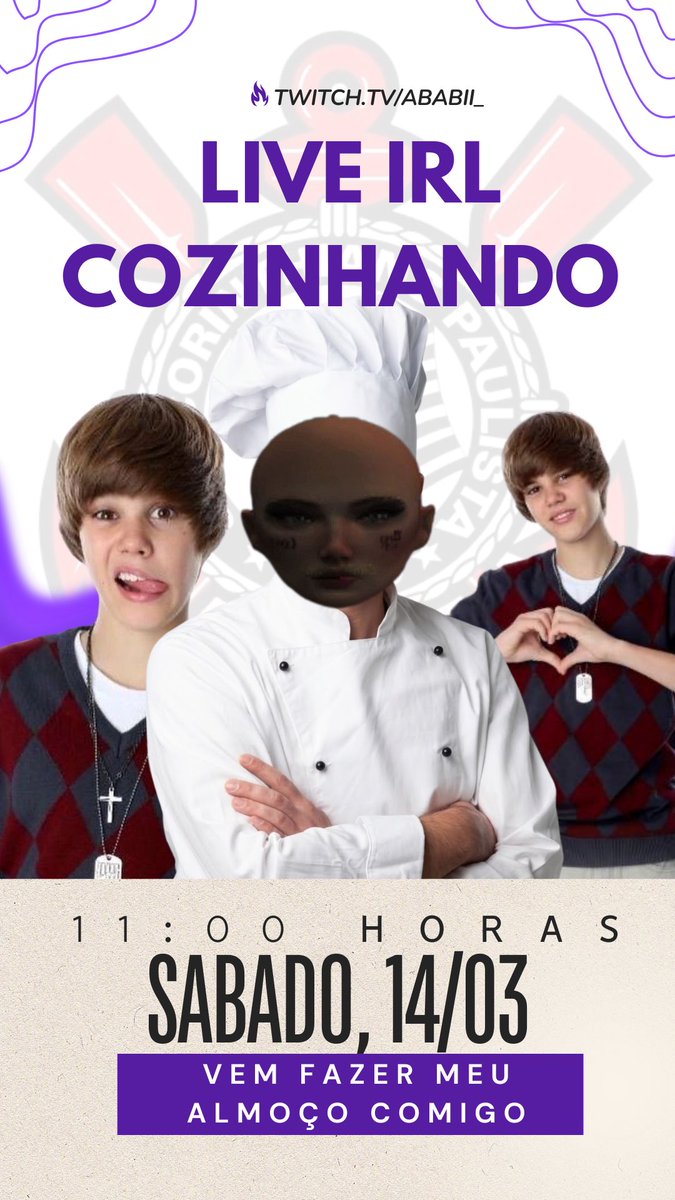 Como batemos a meta da live SÁBADO TEM LIVE COZINHANDO!!! Espero vcs lá (reparem no post divo que eu fiz)
