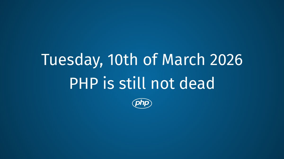 Is PHP dead? tweet media