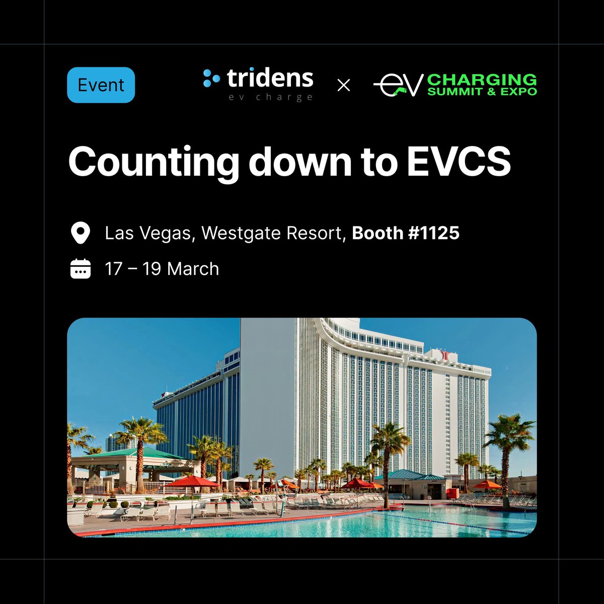 TridensTech's tweet photo. Just one week until EV Charging Summit & Expo. The Tridens team is ready and looking forward to a great week of e-mobility innovation, insights, and networking.

If you are looking to scale EV charging operations with a hardware-agnostic platform built for CPOs, EMSPs, fleets, and automotive players, let’s talk.

𝗕𝗼𝗼𝗸 𝗮 𝗺𝗲𝗲𝘁𝗶𝗻𝗴 👉 https://t.co/fXQpl1521J

#evcs #emobility #evcharging #ev #smartcharging
