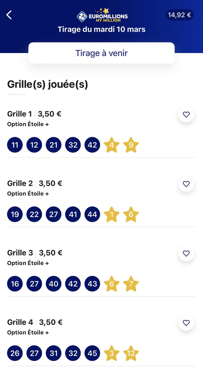 Comme à chaque grosse somme , j’offre 1 millions d’euros à 20 personnes par tirage au sort si je gagne les 209 millions d’euros ce soir !
La seule condition, me suivre et retweeter ce tweet ! Bonne chance 🍀🤞😘
(Et en plus si j’aime bien votre compte je vous suis en retour 😉)
