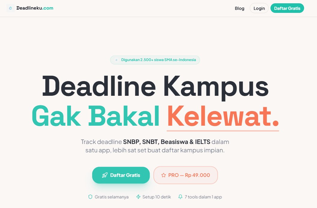 wordgenic's tweet photo. please welcome "anak" pertama gue:  

🚀 https://t.co/IBpYj7MUvB 🚀

all-in-one tracker yg isinya:  
> list deadline daftar kampus indonesia 
> tracker beasiswa DN &amp; LN 
> scheduling IETLS &amp; lainnya!

solusi yng lahir untuk bantu siswa SMA di Indonesia

gas cobain dulu gaes! https://t.co/YAbzQzuB4T