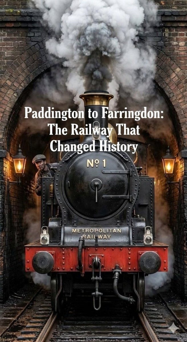 TechUltra12's tweet image. Paddington to Farringdon: The Railway That Changed History

#UKHistory #BritishHeritage #LondonUnderground #1863 #BritishInnovation #ProudToBeBritish #HistoryFacts #DidYouKnow #LondonLife #BritishCulture #UKTrivia #SteamLocomotives #TransportHistory #TheTube