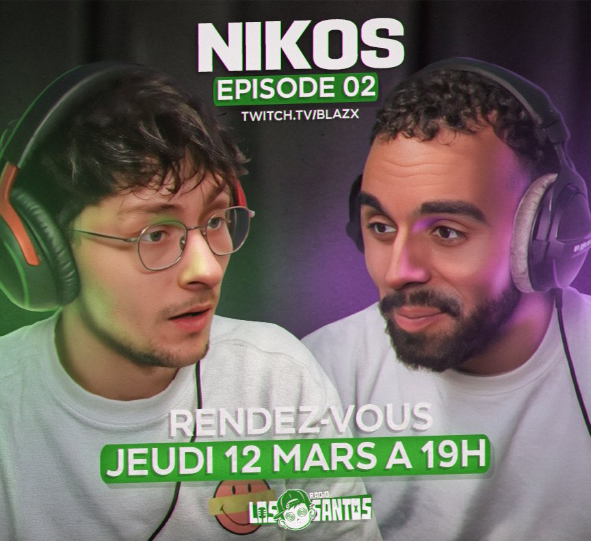 blazxleretour's tweet photo. RADIO LOS SANTOS 🎧🌴 est de retour pour l’EPISODE 2 avec @Nikos_v1 

On se retrouve Jeudi 12 Mars à 19H ✌️ https://t.co/K05bHPvIo0