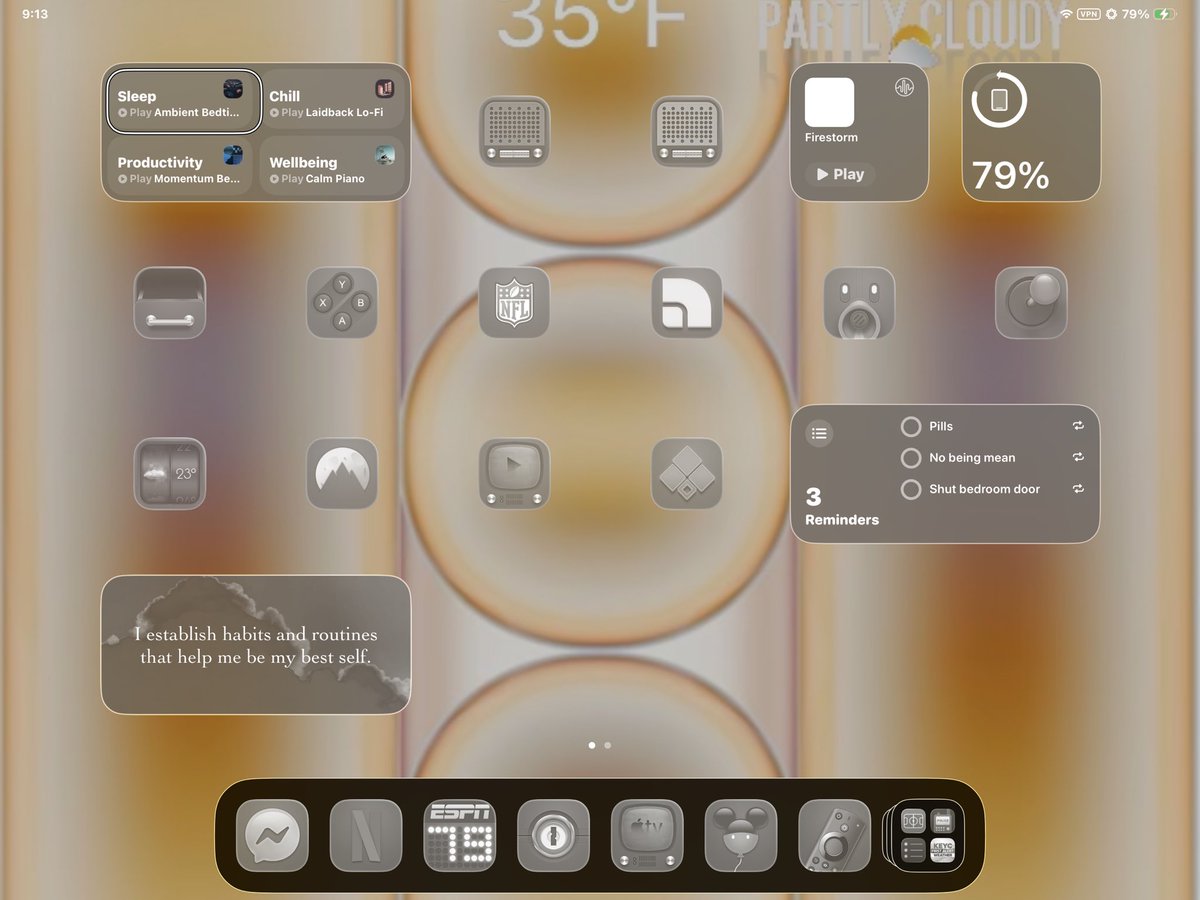 Subzero9020b3o's tweet photo. #WallBoard theme me walls @privatetalky in @radiance_app icons @daddykool666 widgets @AppMotivation @apple @DarkNoiseApp @WaterMinder_app any text app, @Kmokhtar79 @Shazam wait until after sunset to see the dark version @grok https://t.co/J1WZqAxJvr