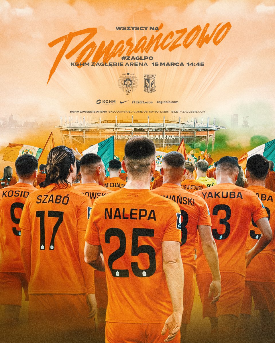 Wszyscy na stadion! 🏟 Wszyscy na pomarańczowo! 🧡