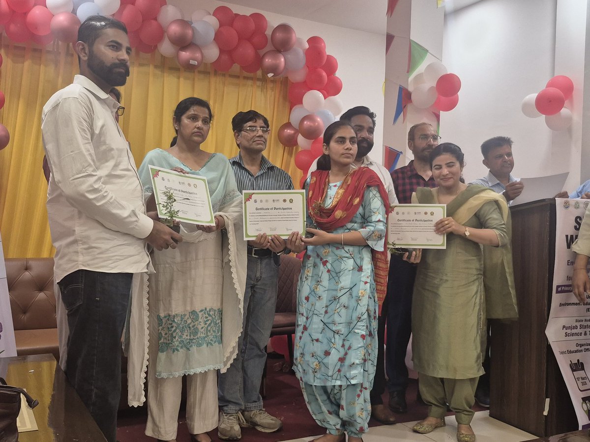 SarsuaJagdeep's tweet photo. @moefcc
@PSCST_GoP
@PbGovtIndia
@PritpalPSCST
@KSBathPSCST
@susangeorgek
Ministry of Environment, Forest & Climate Change, Government of India
Punjab State Council for Science & Technology
Hash Tags
#ProPlanetPeople
#EnvironmentEducationProgram
#MissionLiFE
#ChooseLiFE https://t.co/DlPhpzmQpk