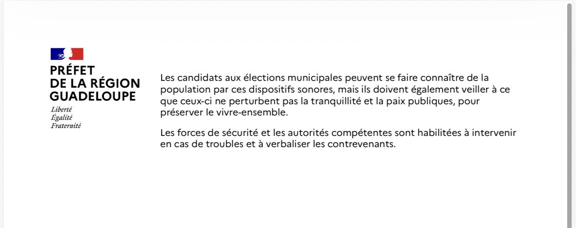 Préfet de Guadeloupe tweet media