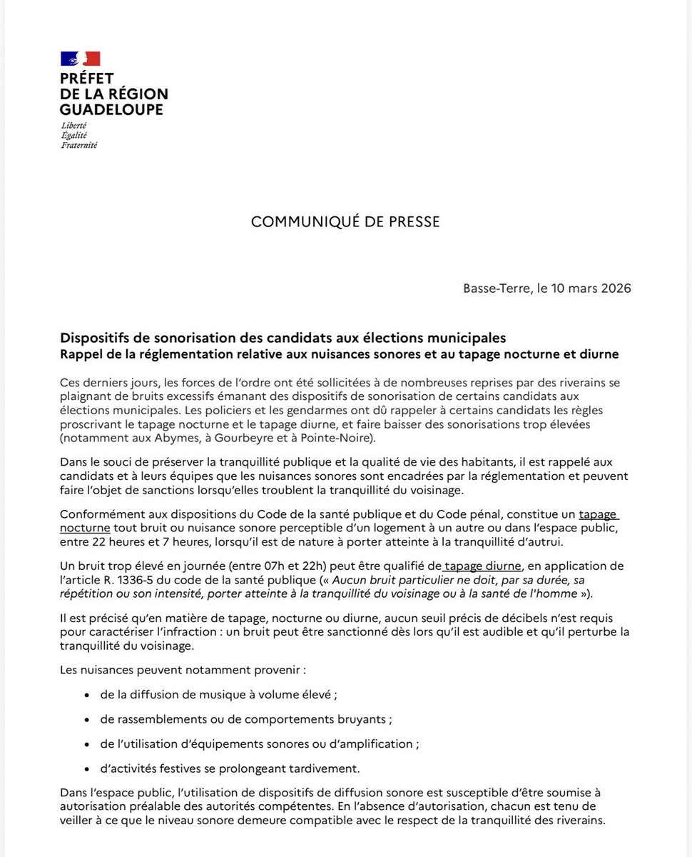 Préfet de Guadeloupe tweet media