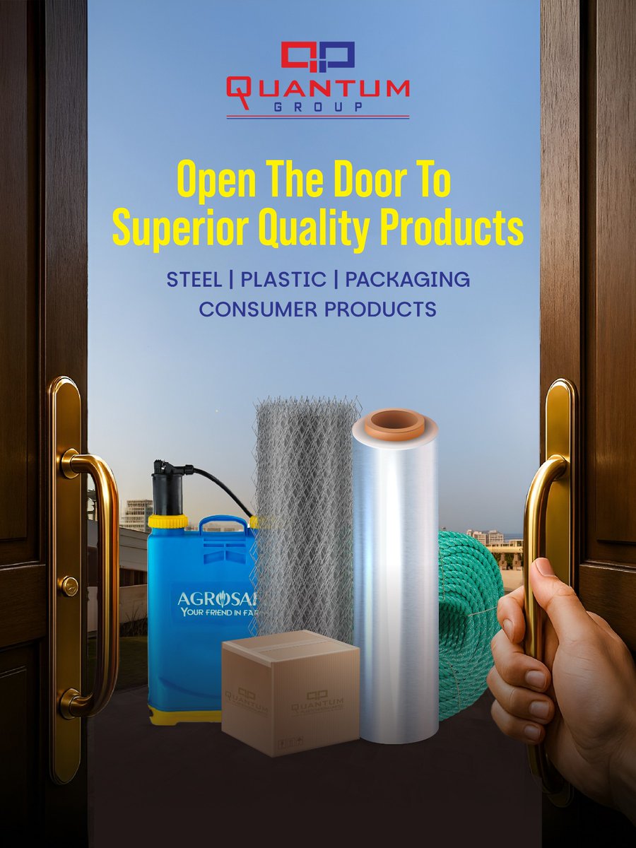 QuantumGroupNig's tweet photo. The Quantum brands cut across industries and exhibit the same superior quality across them all. Let's handle those packaging, steel, plastic, and consumer products - no matter the volume and specifications, there are no quality compromises.
#QuantumGroup https://t.co/FkM3i20QaD