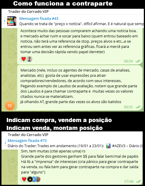 traderdocerrado's tweet photo. #IBOV #B3 #Contraparte
O assunto já foi tema de alerta, diversas vezes, em nossa Comunidade 💎
O mecanismo por trás da “indicação interessada”
Alguns agentes de mercado podem divulgar ou “recomendar” um papel que interessa à mesa ou a clientes institucionais.
O mecanismo geralmente funciona assim:
a) Cliente grande quer sair da posição (ou reduzir).
b) A liquidez do papel é limitada.
c) Começa uma narrativa positiva sobre a Cia.
d) O varejo entra comprando.
e) O institucional vende na liquidez criada.
f) Depois o papel cai (e quem entrou por último fica com o prejuízo).
g) Realizada as vendas, o papel sai da recomendação
Em resumo: Liquidez é criada via narrativa.
O incentivo muitas vezes é gerar giro, engajamento ou saída de posição.
⚠️ A regra silenciosa do mercado
Existe uma frase muito usada em mesas de trading:
“No mercado, alguém sempre está do outro lado da operação.”
Se você está comprando empolgado, alguém está vendendo convencido.
Como evitar isso com práticas comuns:
📊 olhar fluxo institucional
📊 desconfiar de teses virais
📊 evitar entrar após alta explosiva com narrativa
📊 analisar liquidez real do papel