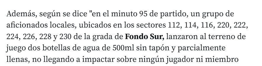 pablomc's tweet photo. Lanzan una botella desde gol alto. La culpa para el Fondo Sur, es que no falla.
Y por el botellazo desde tribuna baja, también cerrarán el Fondo Sur, al tiempo https://t.co/MSu34Ccfr1