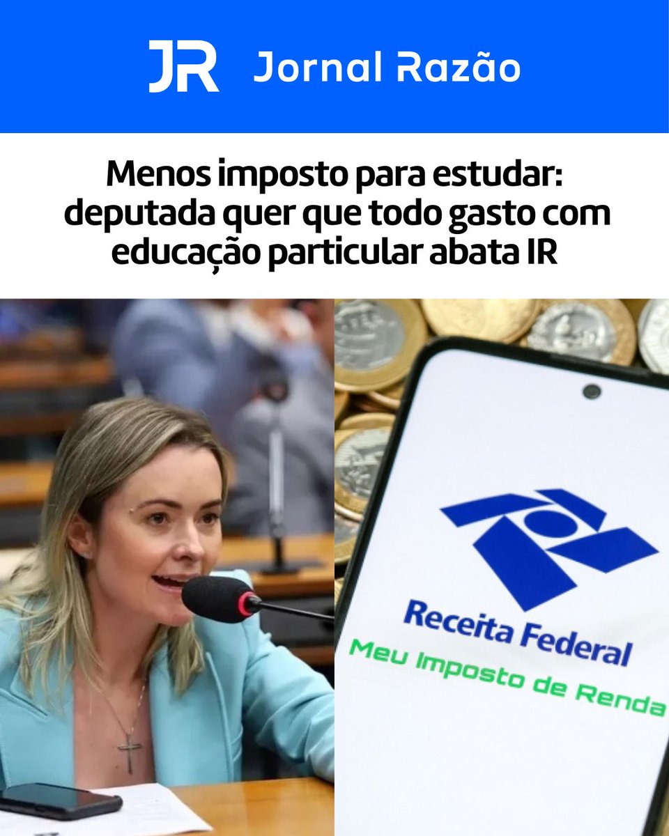 🚨🇧🇷 A deputada federal Júlia Zanatta (PL-SC) apresentou um projeto de lei que pode mudar a vida de quem paga escola particular, faculdade ou pós-graduação no Brasil. Hoje, o governo só deixa você descontar R$ 3.561,50 por pessoa no Imposto de Renda, mesmo que gaste R$ 20 mil, R$