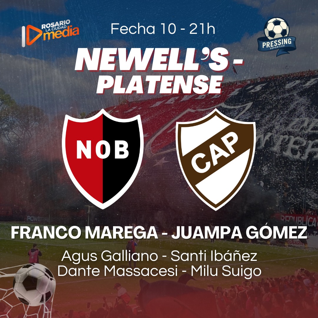 ⚔️HOY JUEGA LA LEPRA

🫵🏻Desde las 21h sumate a la previa con todo el equipo de #PressingDeportivo⚽ por <a href="/RLCMediaOK/">ROSARIOLACIUDAD MEDIA</a> 📶✅️

🇦🇴 #Newells - #Platense🦑
🗓️ Fecha 10 | Zona A | #torneoapertura 
🏟️ Coloso Marcelo Bielsa
🎙️📻 Junto a <a href="/Franco_Marega1/">Franco Marega</a>, <a href="/JuampaGomezOk/">Juan Pablo Gómez</a>, <a href="/GallianoAgustin/">Agustin Galliano</a> 🙌🏻