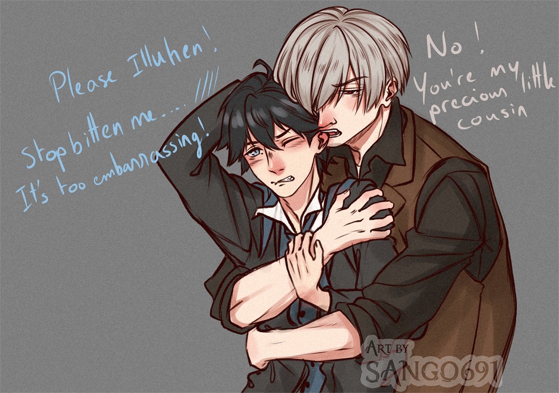 sango691_'s tweet photo. Illuhen the gray wolf Wulfran's fifth cousin. Hes a lone wolf &amp; rebel but he remains attentive &amp; protective towards Wulfy. He likes to bite him a sign of affection within the wolf clan
#HL #ravenclaw #HLart #HogwartsLegacy #HogwartsLegacyMc #HogwartsLegacyfanart #HLMC #HLart https://t.co/WhLqBZtE3x