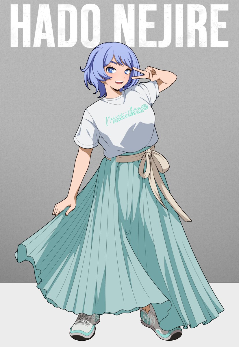 kyochakocchis's tweet photo. here's another Nejire I tried doing in the same style as that one official merch art for where the main cast is wearing the T-shirts (ifykyk) 🌀✌️✨

#波動ねじれ #BnHA #MHA
#僕のヒーローアカデミア
#MyHeroAcademy https://t.co/IoQSZBPXUc