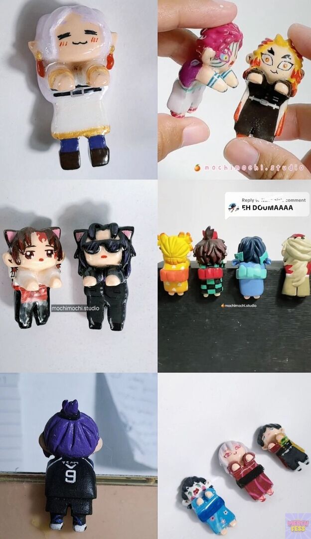 *ICMerch ada yg tertarik phone hippers? Sender rencana mau open po buat all chara😆 ini beberapa yg udah sender bikin, bahan air dry clay coat resin.