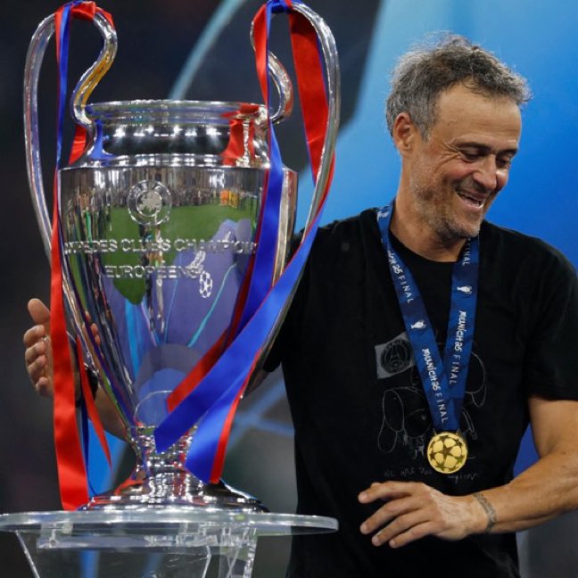 🚨🏆 Luis Enrique when asked if it’s more difficult to win the first UCL trophy… or the second one.

“I believe the first one”. ❤️💙