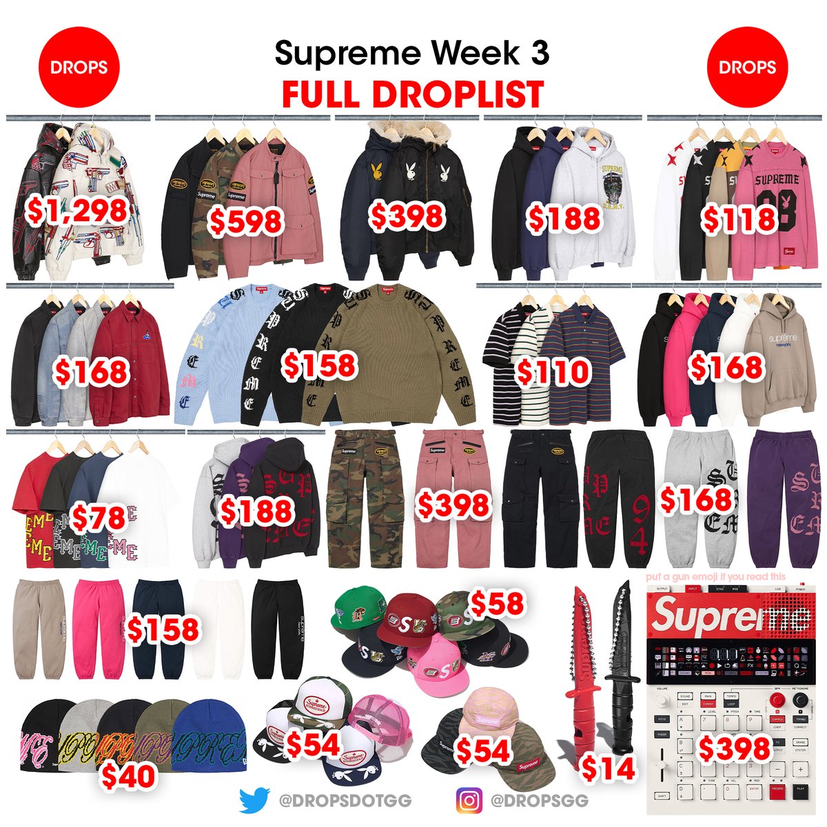 Supreme Drops tweet media