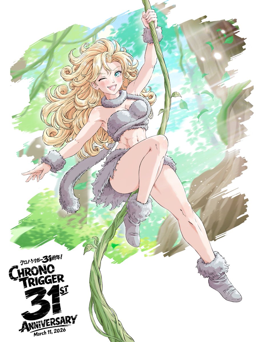 本日は、#クロノトリガー31周年 だそう✨
僕自身は3〜4年前にプレイしてます🎮

原始の時代のエイラを描きました🐱
無知蒙昧な原始人…

…ではなく、どの時代にも世を良くしようとした人がいて今がある、と思わせる人物でした😺
24歳だそうで、クロノたちよりずっとお姉さんですね👩

#Chronotrigger