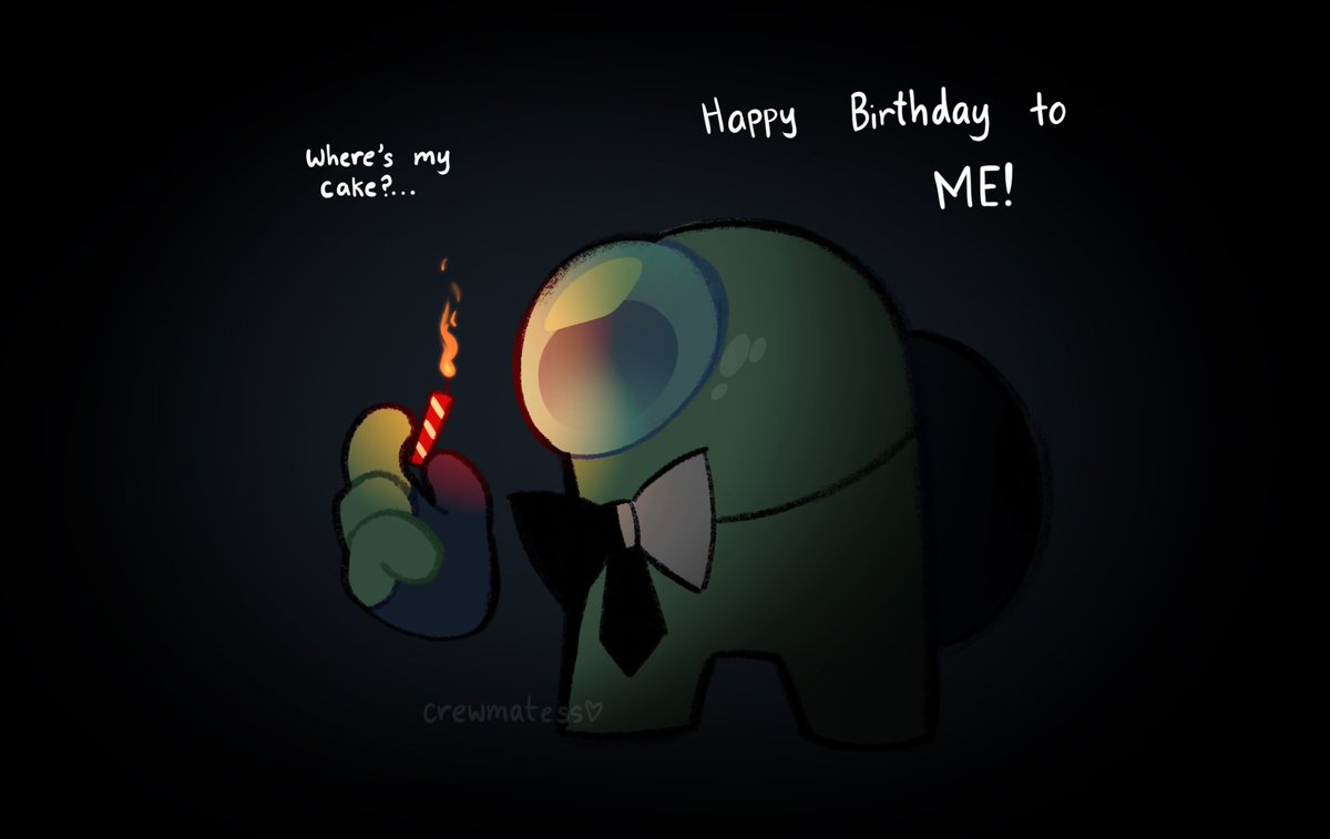 Birthday to me #amongusfanart #amongusart #amongusOC