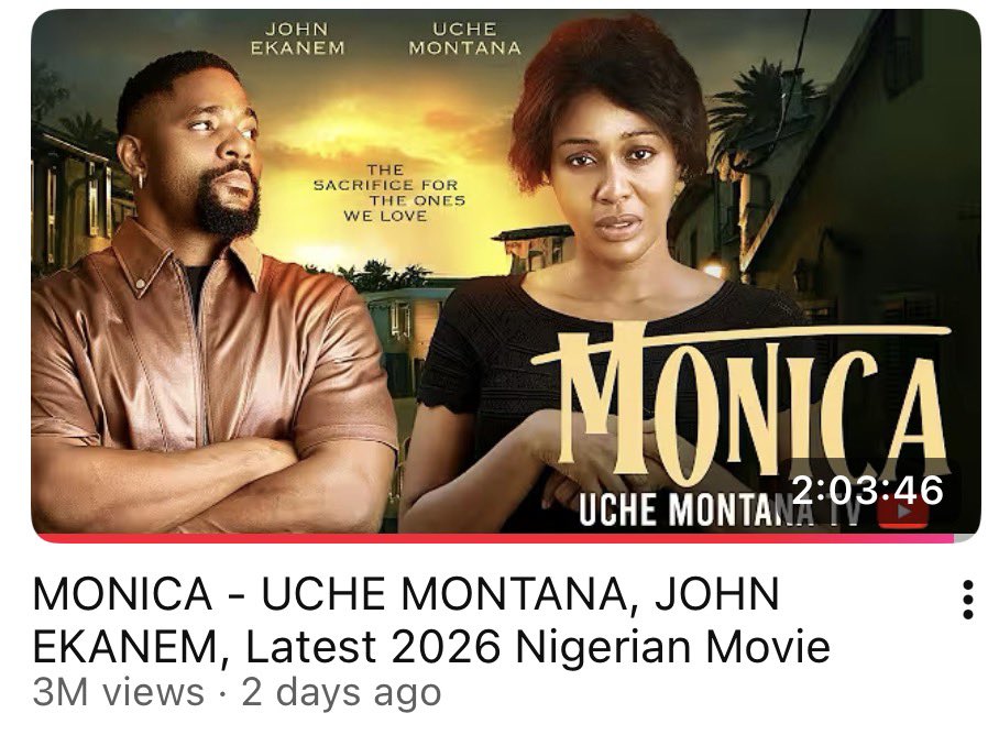 bigHotbaby1's tweet image. Congratulations Uche Montana💃💃💃 this movie just hit 3m views in two days👏👏👏 please we need part 2!! This movie deserves part 2. I will encourage everyone to watch this movie🥹🥰 #Monica