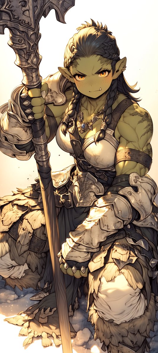 ton_ton_ai's tweet photo. Beautiful Orc Warrior https://t.co/o0LXGh7GXn