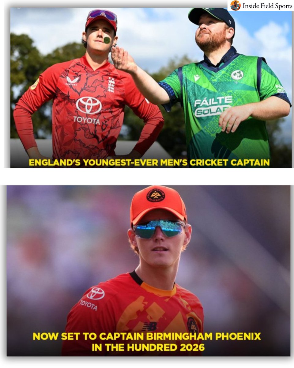 Big moves for 2026! 🏏 England’s youngest-ever as Jacob bethell captain is now set to lead Birmingham Phoenix in #TheHundred. 🦅🔥 A massive chapter begins for the rising star! 🌟

#TheHundred #Jacobbethell #BirminghamPhoenix 
#InsideFieldSports
