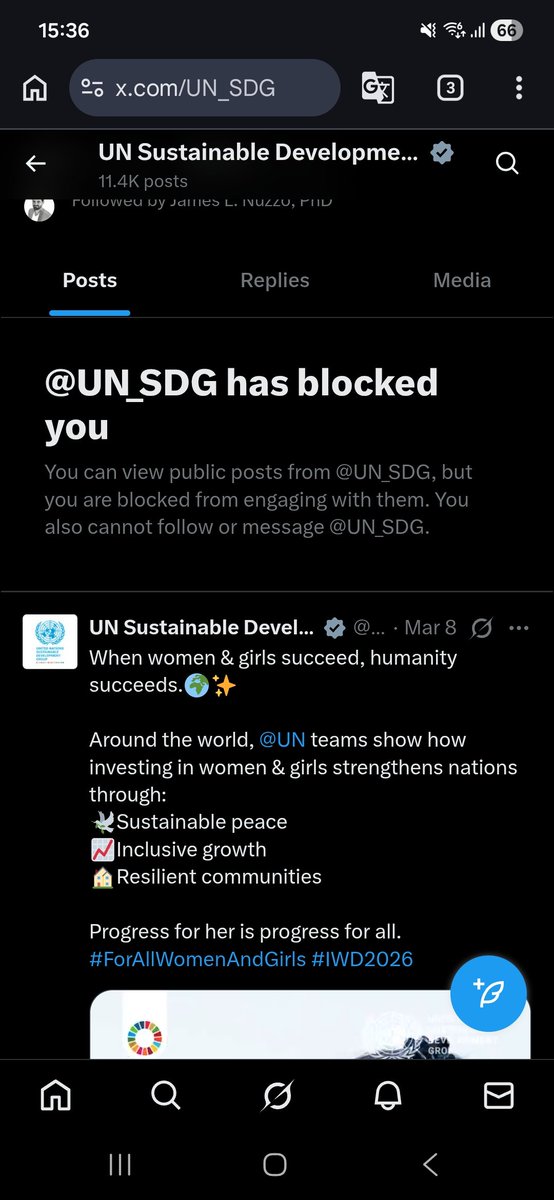ProMale41vy's tweet photo. This is how a UN organization reacts when its gender racism is addressed.   #BanUN https://t.co/7yhvdbyxFN