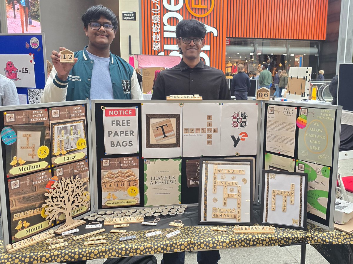 AGSFounded1598's tweet image. Well done to our @YoungEnterprise teams Rootmarks &amp;amp; Tattletiles! 🌟 Great work at the South Central YE Trade Fair at Oxford Westgate last weekend.

They’ll be selling at Midsummer Place, Milton Keynes, Saturday 14 March. Come and see their amazing work! 🚀💼 #AGS #YoungEnterprise