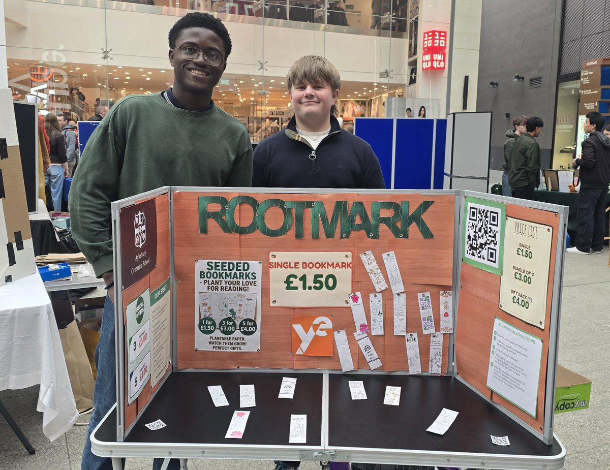 AGSFounded1598's tweet image. Well done to our @YoungEnterprise teams Rootmarks &amp;amp; Tattletiles! 🌟 Great work at the South Central YE Trade Fair at Oxford Westgate last weekend.

They’ll be selling at Midsummer Place, Milton Keynes, Saturday 14 March. Come and see their amazing work! 🚀💼 #AGS #YoungEnterprise