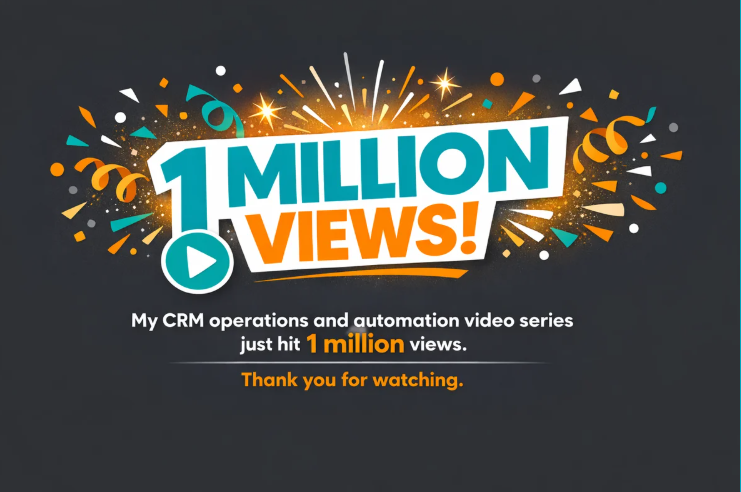 t_imc's tweet photo. My CRM Operations and Automation video series on YouTube surpassed 1 million views in just over 5 weeks.  
Over 1 million video views and 87,782+ website visits reported by YouTube Analytics since February 1st. https://t.co/JeSyyJMoXR https://t.co/aK0Lp3Ffes