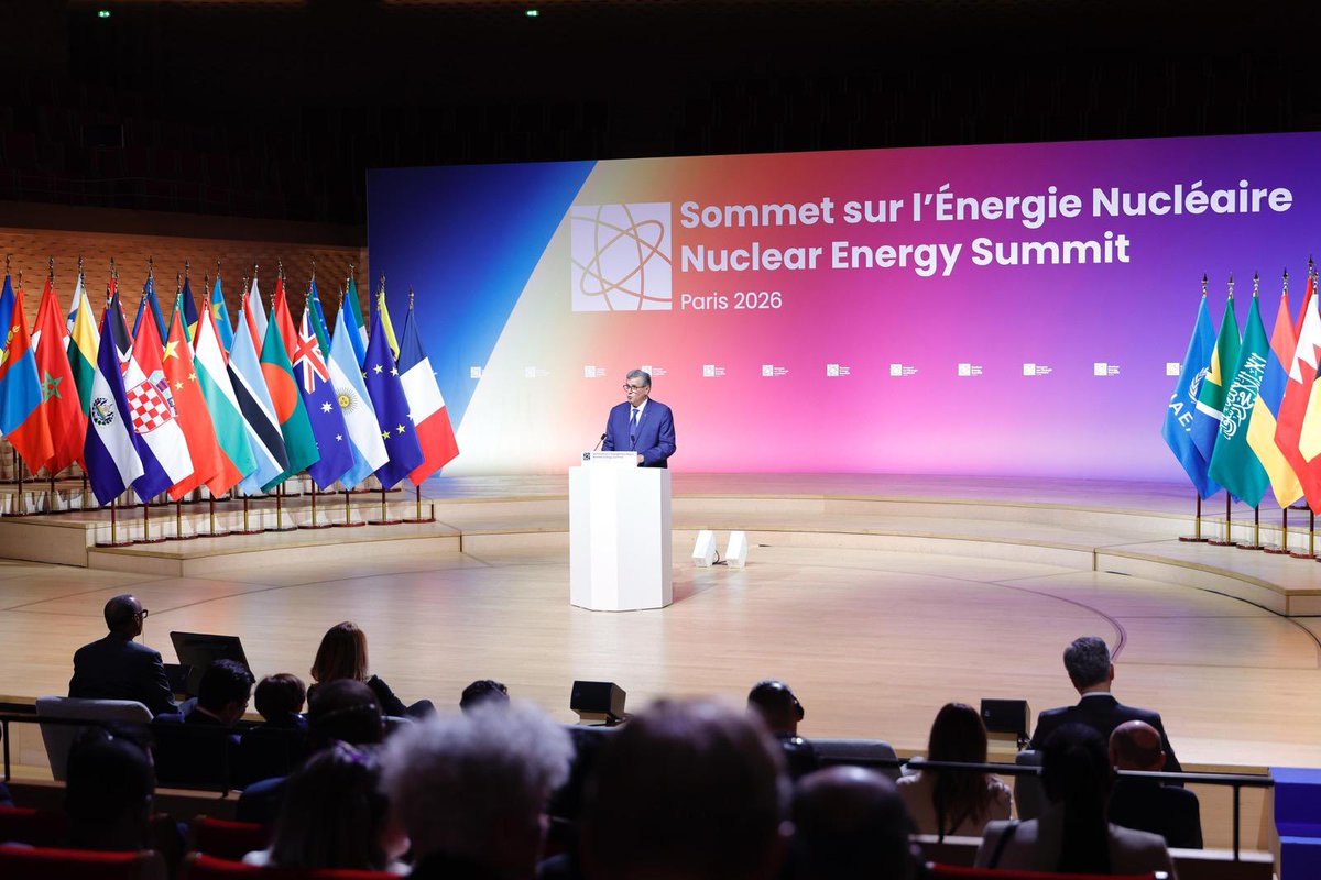 AmbaMarocFrance's tweet photo. Les travaux du 2ème Sommet international sur l’énergie #nucléaire, organisé à l’initiative du Président français, @EmmanuelMacron, ont débuté à #Paris, avec la participation du @ChefGov_ma, Aziz Akhannouch qui représente SM #MohammedVI.
La délégation marocaine à ce sommet comprend notamment, le Ministre des Affaires étrangères, de la Coopération africaine et des #Marocains résidant à l’étranger, Nasser #Bourita, le DG de l’Agence Marocaine de Sûreté et de Sécurité Nucléaires et Radiologiques (AMSSNuR), Saïd Mouline, le DG du centre national de l’énergie des sciences et de techniques nucléaires (CNESTEN), Hamid Marah et l’Ambassadeure de SM le Roi en #France, Samira #Sitaïl.