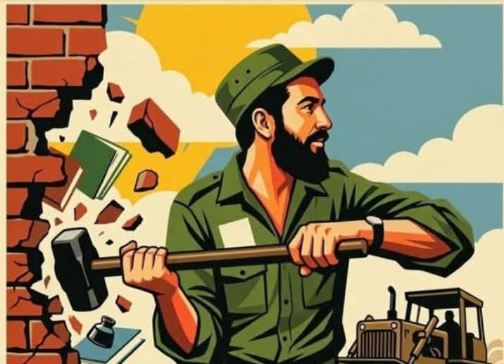 📍1959: El Comandante Camilo Cienfuegos asesta el primer golpe con una mandarria contra el muro del que fuera el Campamento de Columbia, principal fortaleza militar de la dictadura de Fulgencio Batista en Cuba.
#Matanzas #MatancerosEnVictoria