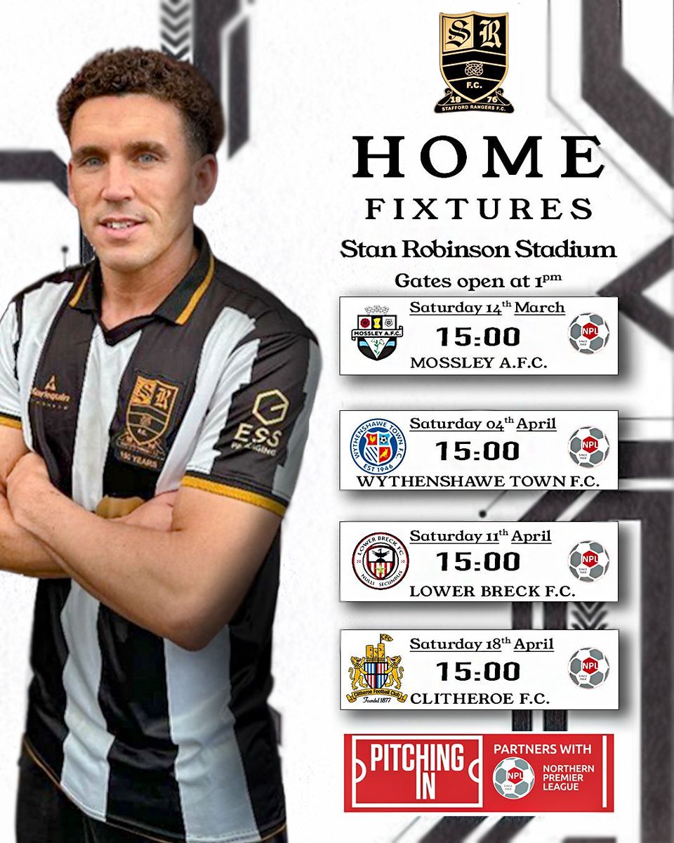 The Final Run‑In

Four huge LEAGUE home games to go, and we want YOU at the Stan Robinson Stadium!
Whether you’re a new fan, a long‑time follower or a stay‑away, your support can make all the difference. 

Cheer the lads on to victory as we head into the final push — with new US