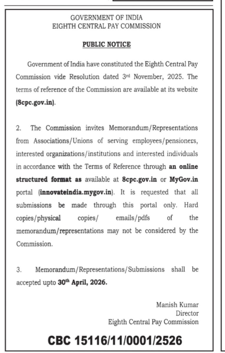 8th pay commission tweet media