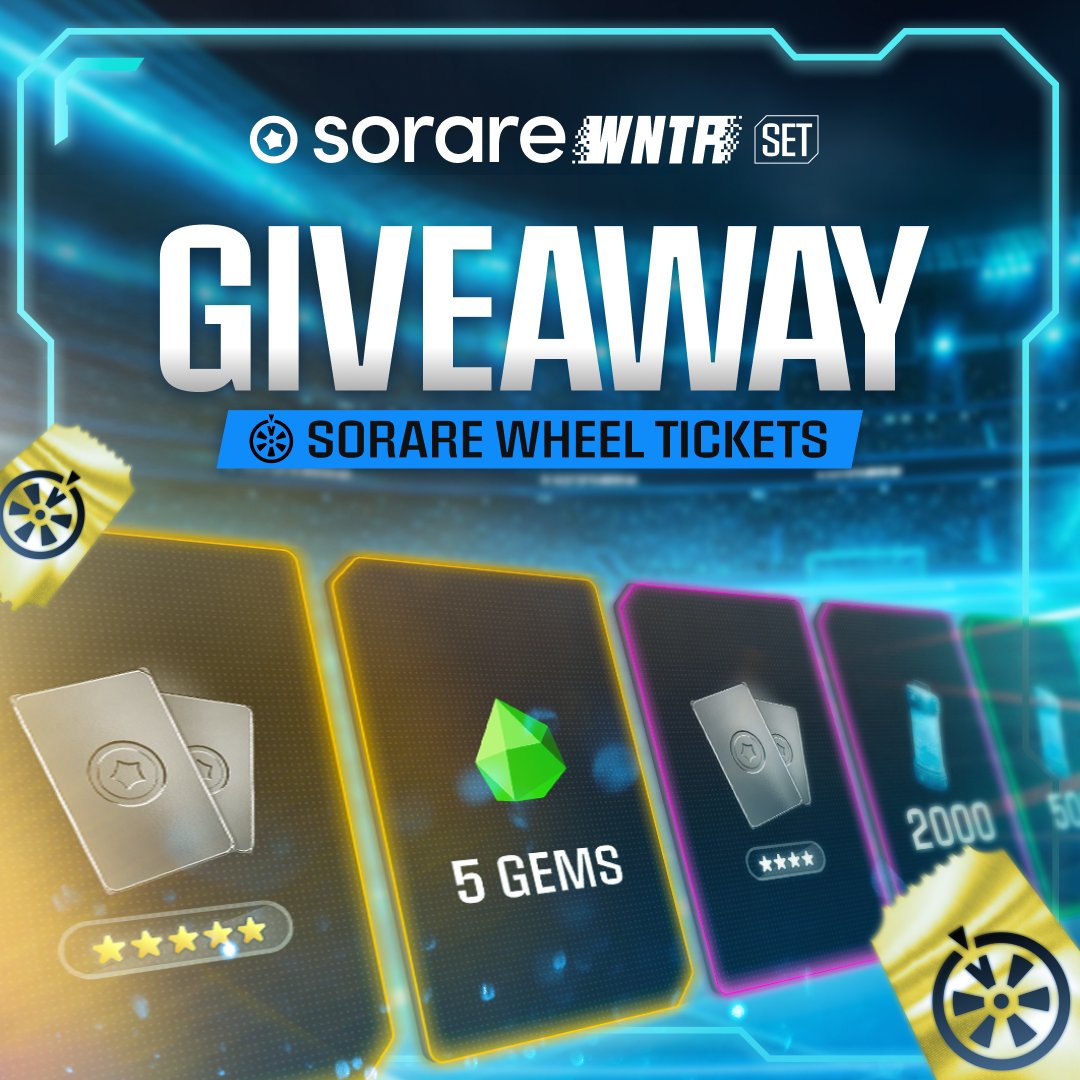 ❄️ GIVEAWAY WNTR SET WHEEL TICKETS

10×10 WNTR Set tickets up for grabs! 🎟️

To enter:

Follow <a href="/Sorare/">Sorare</a>
RT &amp; ❤️ this tweet

Comment which player will get the highest Sorare score in the Champions League + your username

⏰ Last entry: 18:45 - Good Luck!