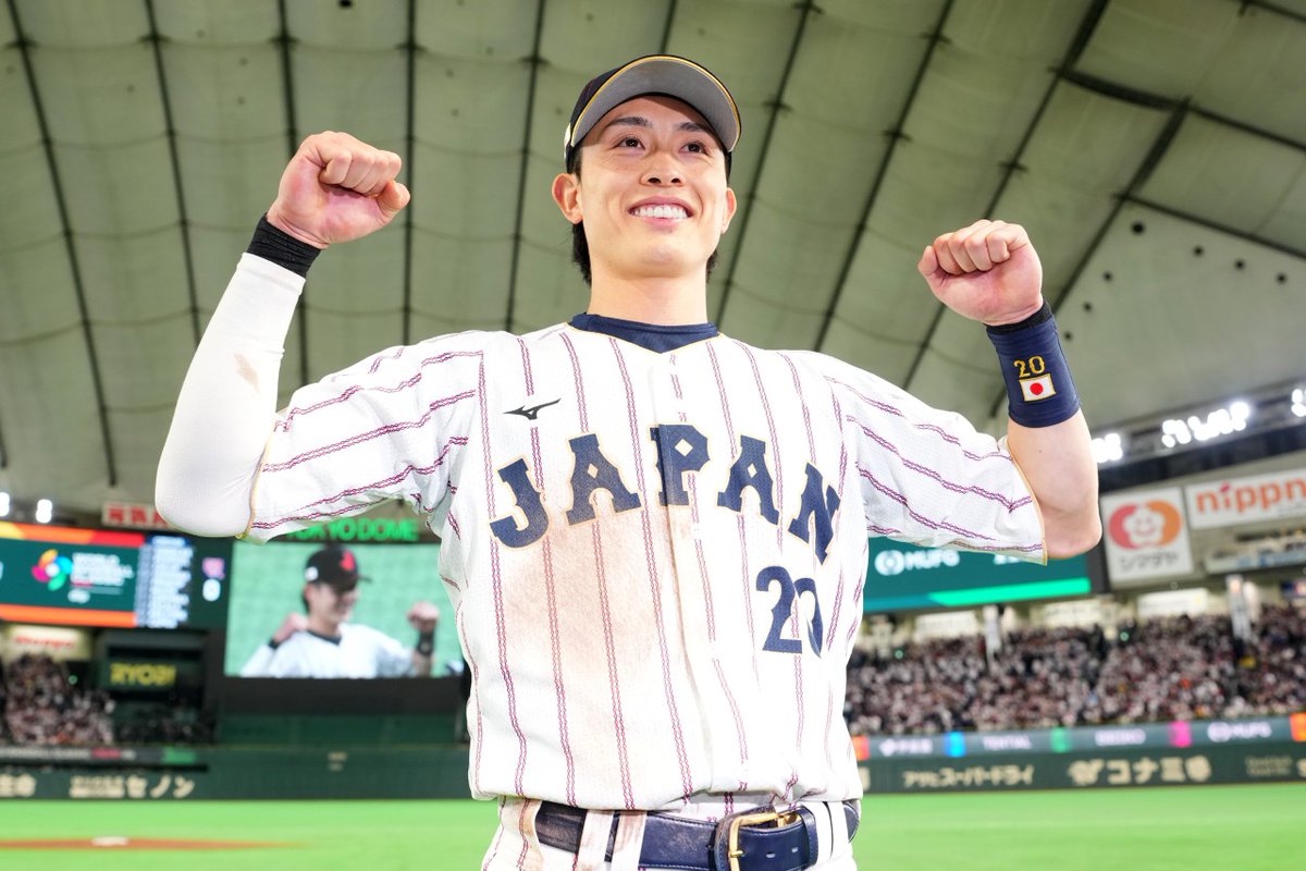 samuraijapan_pr's tweet photo. 2026 ワールドベースボールクラシック™ 東京プール presented by ディップ
試合終了
日本🇯🇵 9 - 0 🇨🇿チェコ

今日のヒーローは #周東佑京 選手✨
3ランを含む2安打3打点1盗塁の活躍👏

📝試合結果
https://t.co/hZtfPrKe6E

#侍ジャパン
#WorldBaseballClassic https://t.co/cxf1sDP01n