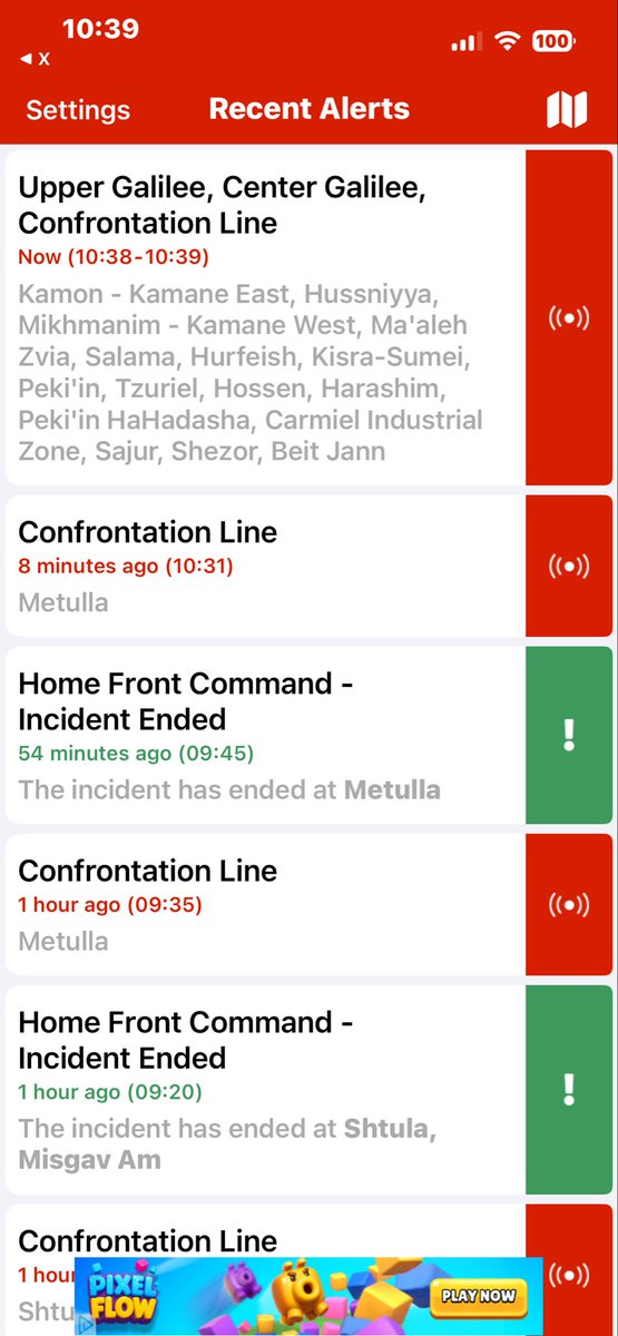 IDFsoldiergirl's tweet image. Missile alerts sound in these areas in Israel a minute ago #Israel #Israelunderattack