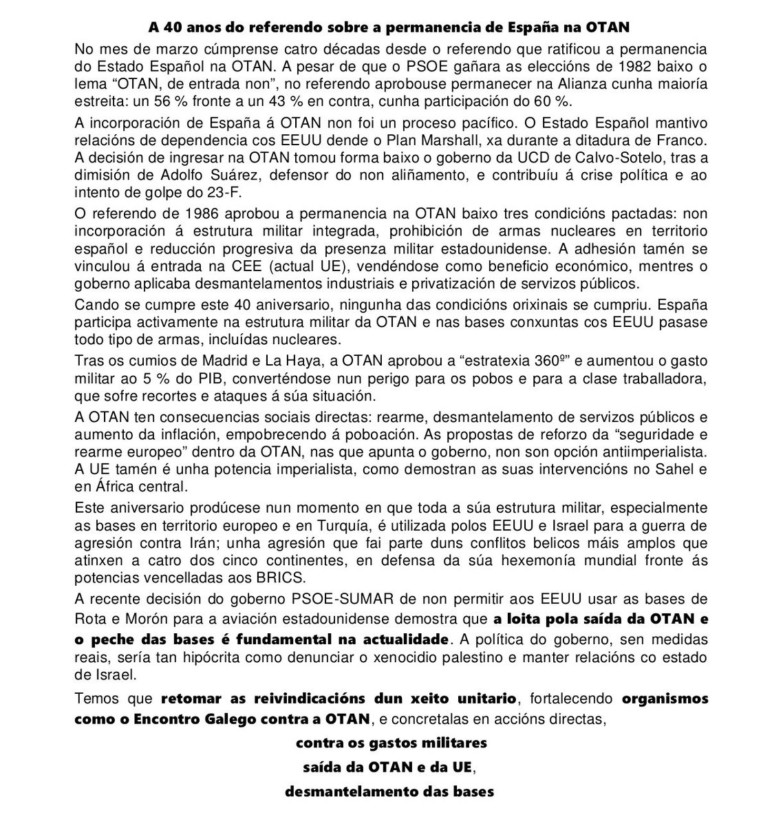 INSUBMISAS CONTRA O REARMAMENTO tweet media