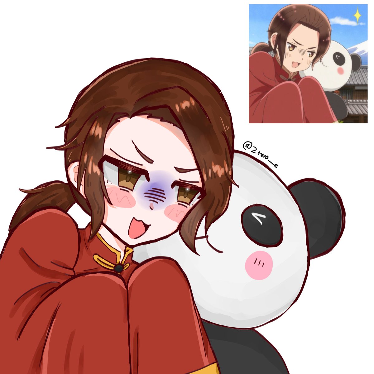 2two__e's tweet photo. 自分の絵柄で描くやつ！！このやおさんとても好き꜀^. ̫.^꜆ https://t.co/x4a2NyRazn