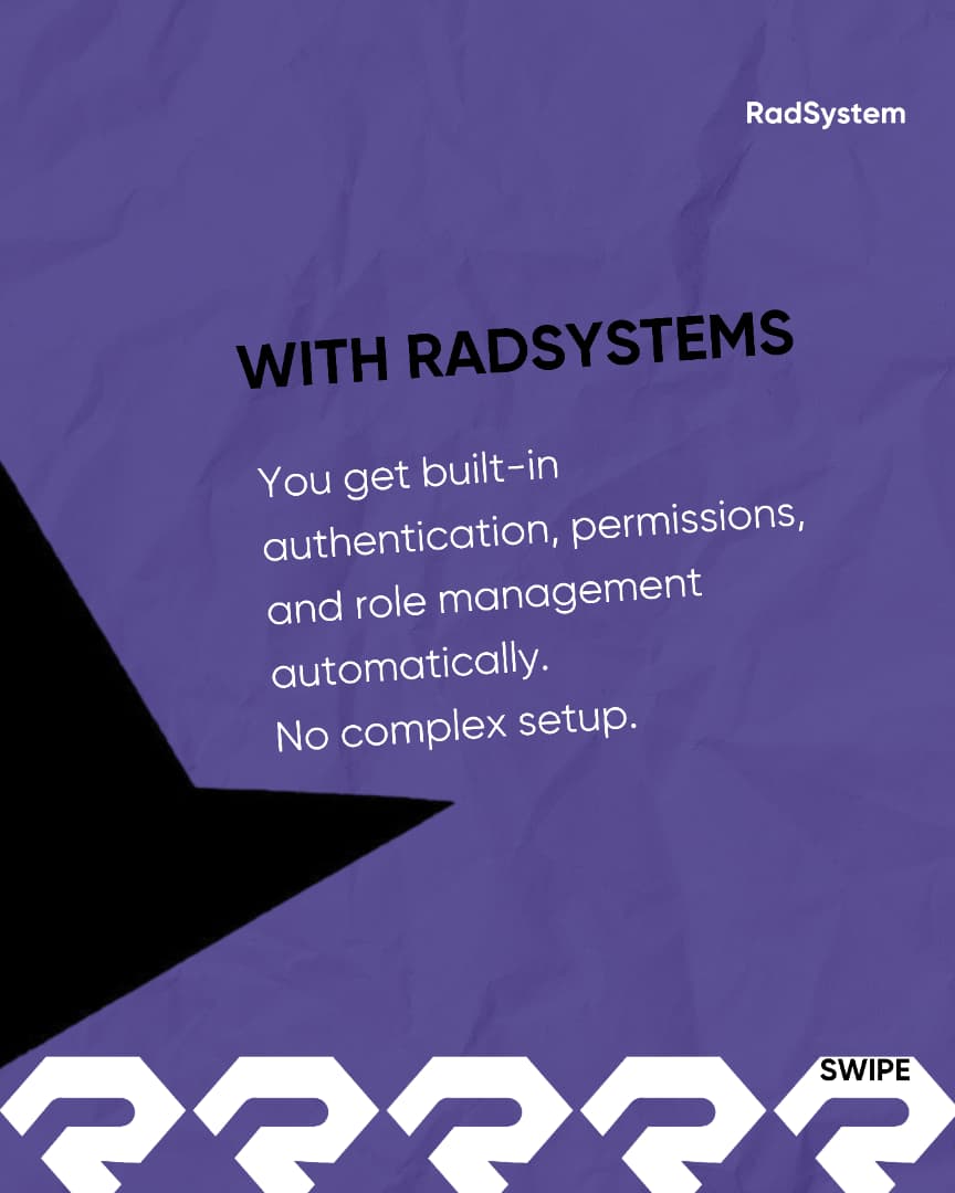 myradsystems's tweet photo. With RadSystems, authentication, permissions, and role management are built-in, helping you build secure applications faster.

Download RadSystems and start building smarter.

#WebDevelopment #LowCode #DevTools #Programming #RadSystems https://t.co/SXur9PVPMq